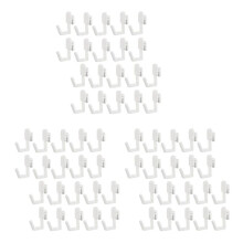 72Pcs Pegboard Hooks J Shape Pegboard Hook Peg Board Tool Organizer Accessories, White