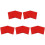 5 Pack Solid Color Printed Paper Napkin (Red) 1