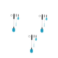 3X Stainless Steel Water Bottle Cleaning Brush Set,Long Handle Bottle Cleaner Set, Built for Narrow Neck Bottles