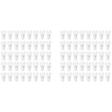 80Pcs White Plastic Hanger Clips, Clips for Use with Slim- Clothes Finger Clips Washing Laundry Pegs
