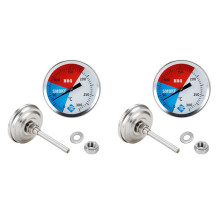 2X TS 300 Celsius 2 Inch Stainless Steel Barbecue BBQ Smoker Grill Thermometer Temperature Gauge