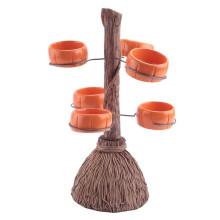 Halloween Pompoen Snack Bowl Stand, Halloween Bezemsteel Snack Bowl Stand, Pompoen Snack Tray, Afneembare Hars