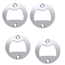 200X Bottle Opener Part with Countersunk Holes Round Metal Strong Polished Bottle Opener Insert Parts