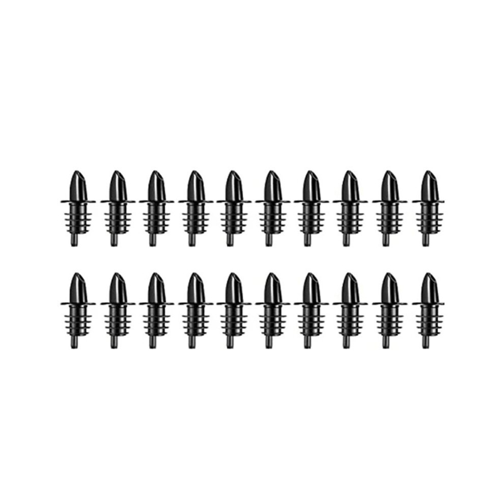 20X Liquor Bottle Pourers Flow Pourers Plastic Spouts Bottle Pourers For Bars Clubs Pubs Restaurants Coffee Shops Black 4713729387463