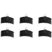15 Inch Large Satin Padded Hangers,Silk Hangers for Wedding Dress Clothes,Coats,Suits,Blouse (Black,30 Pack)