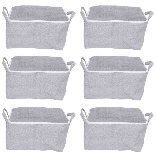 6X 3-Dimensional Storage Box Household Storage Box with Window Organizer Cloth Folding Large Capacity 30L