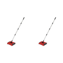 2X Carpet Sweeper Manual Carpet Sweeper Floor Sweeper Carpet Brush Detachable Carpet Cleaner for Pet Hair Dust Debris