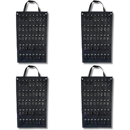 4X Versatile Roll- Key Storage Box,  Portable Storage Box, Holds 40 Keys, Security Hook, for Home Office
