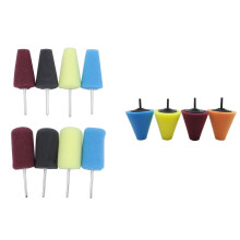 1 Set Buffing Polishing Wheel Car Shank Polishing Sponge Tool & 1 Set Car Wheel Hub Sponge Cone Foam Pad