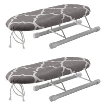 2X Folding Ironing Board Home Travel Cuffs Detachable Portable Sleeve Neckline Cuffs Washable Protective Non-Slip-E