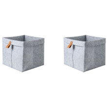 2X Cesto de Armazenamento de Feltro Nórdico Sala de Estar Mesa de Chá Diversos Cesto de Armazenamento de Pano Caixa de Armazenamento de Feltro Meias