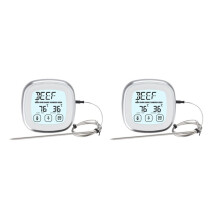 2X Digital Meat Thermometer for Grill - Oven Kitchen Cooking Instant Temperature Reader Gauge with Metal Wired Probes