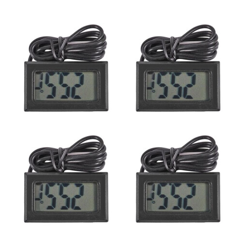 4X LCD Refrigerator Freezer Refrigerator Digital Thermometer Temperature -50 - 110 Celsius