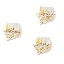 Gold Dot Cocktail Napkins (150 Pack)3-Ply Paper Napkins with Gold Foil Polka Dots Perfect for Birthday Party