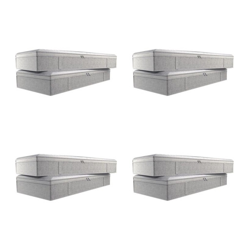4X Foldable Under Bed Large Under Bed Storage Boxes Thick Breathable Underbed Clothes Storage Bags Zippered Organizer