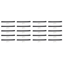 20Pcs Wall Hooks,PU Leather Curtain Rod Holder, Leather Straps for Hanging Bracket DIY Home Storage Hook Wall Boho Black