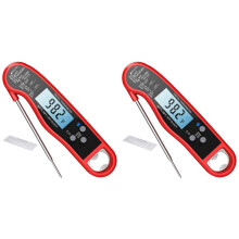 2X Kitchen Digital Food Thermometer Instant Read Meat Thermometer Probe for Cooking, BBQ, Grill and Oil Deep Fry