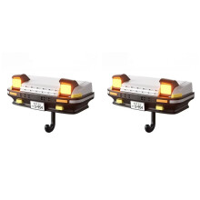 2X Car Key Holder Decor Wall-Mounted Key Hook Headlight Key Hook for Car Enthusiasts' Gifts White