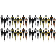 40Pieces Blank Bottle Stopper with Threaded Post Metal Wine Stopper Inserts Set Hardware for Wood Turning DIY Project