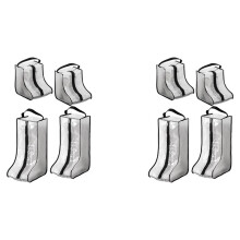 Sacs de Rangement Portables pour Bottes Hautes et Courtes pour Femmes, 4 Paquets de Hauteur + 4 Paquets Courts, Sacs de Bottes Imperméables pour Le