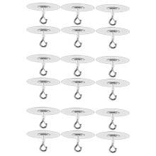 18Pcs Adhesive Ceiling Hooks for Popcorn Concrete Textured Ceiling Wall Surface, No Drilling Self Adhesive Ceiling Hooks