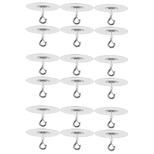 18Pcs Adhesive Ceiling Hooks for Popcorn Concrete Textured Ceiling Wall Surface, No Drilling Self Adhesive Ceiling Hooks