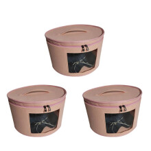 3X Hat Box Organizer Round Travel Hat Boxes Foldable Hat Storage Bag with Dustproof Lid Large Hat Box Hat Boxes C