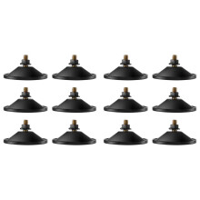 12Pcs Small Suction Cups, Strong Suction Cups for Glass, Black 2.2inch Window Sucker Pads with Screw