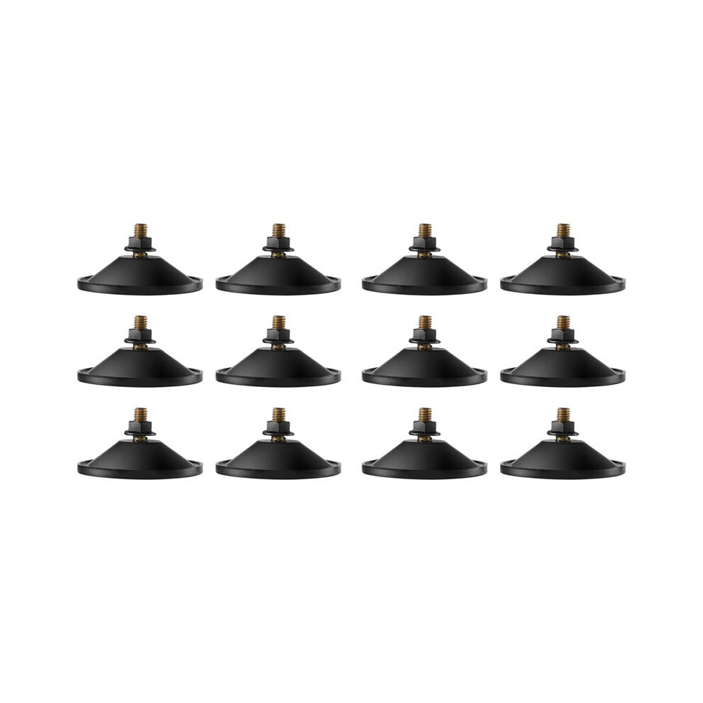 12Pcs Small Suction Cups, Strong Suction Cups For Glass, Black 2.2Inch Window Sucker Pads With Screw 6032837153066