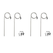 4Er-Pack Fleischsonden-Ersatz für Thermopro-Thermometer TP20 TP17 TP16 TP08S TP07 TP06, mit 4 BBQ-Sondenhalterclips
