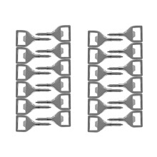 2X Metal Bottle Opener Blank Stainless Steel Flat Bottle Opener Inserts Kit Threaded Beer Opener Hardware for Party
