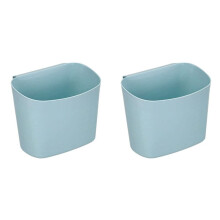 2X Simple Trash Can Wall-Mounted Trash Can Simple Wastebasket Waste Storage Box Suitable for Kitchen, Bedroom and Office