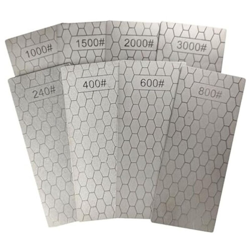 Diamond Sharpening Stone,8Pcs Diamond Sharpener,240/400/600/800/1000/1500/2000/3000 Grit,Sharpener Angle Guide 1