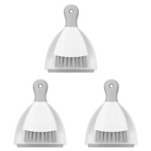 3X Small Broom and Dustpan Set, Handheld Dust Pan with Cleaning Brush Combo for Home, Desktop,Sofa,Keyboard,Sweeping