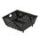 Plastic Collapsible Colander - Foldable Drain Basket with Resting Feet - Kitchen Food Strainer - Space-Saving Black 1