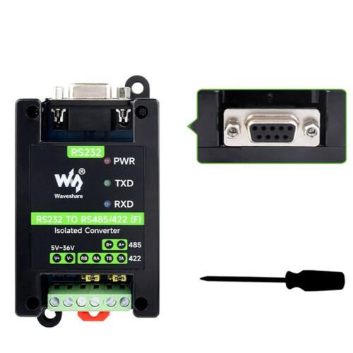 Waveshare RS232 to RS485/422 Active Digital Isolated Multi-Functional Convenient and Practical Female Interface Serial Converter 1