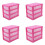 4X  Translucent Drawer Type Plastic Storage Box(Rose Red 3 Layers) 1