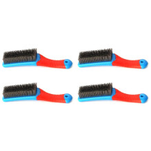 4X Professional Household Wire Brush Not Shed Metal Steel Brush Burnishing Rust Removal Multipurpose Cleaning Brush