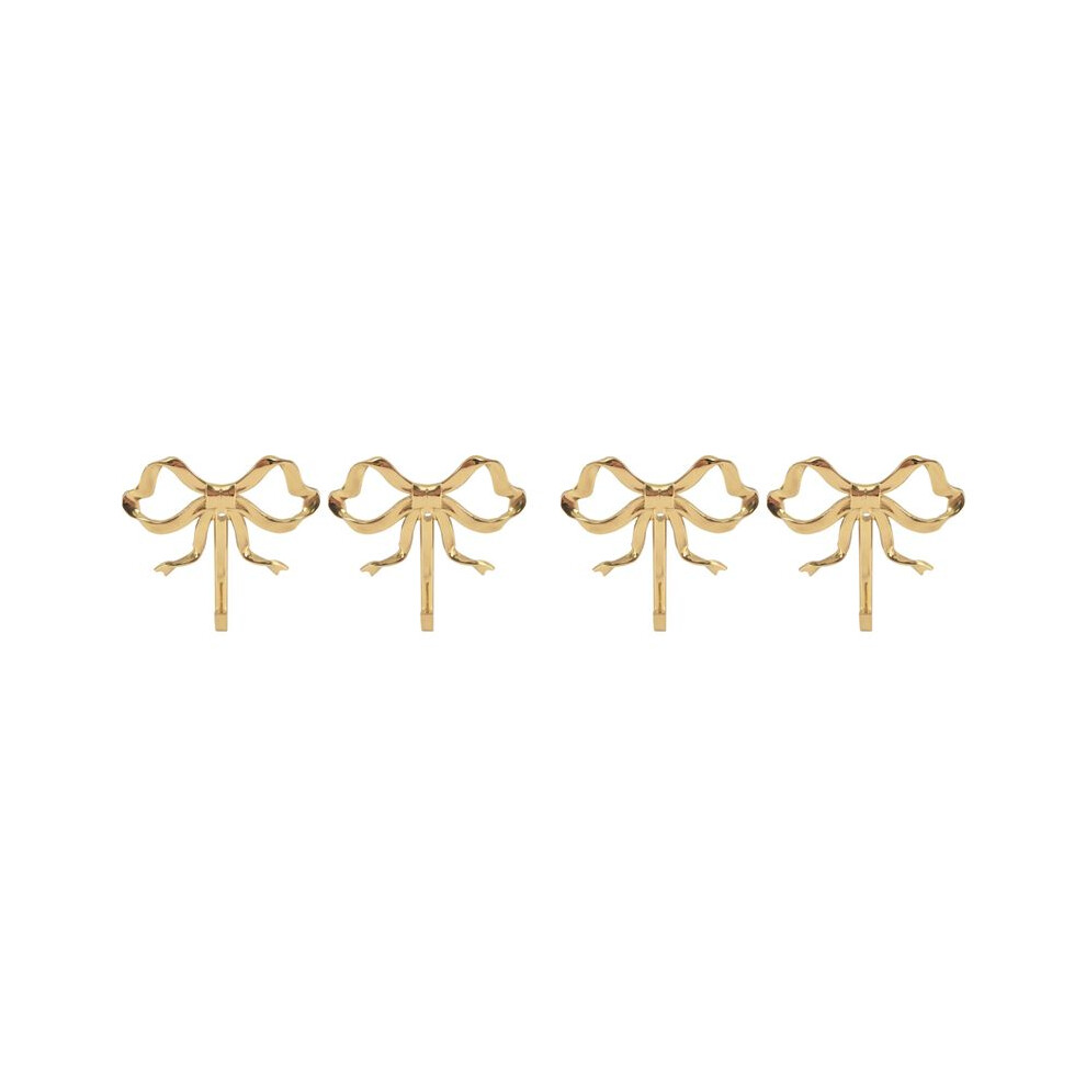 4Pcs Decorative Bow Hanger Towel Hook Bow Shaped Hat Hooks Brass Bow Shaped Hat Hooks Hanging Towel Hook,Small 6033677600000