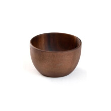 Wooden Salad Bowl Round Dessert Displays Serving Trays Fruit Food Salads Snack Soup Bowl for Home Coffee Shop A