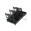 Cup Holder [Double Row] Household with Bracket Foldable Cup Holder Coffee Shop Cup Rack Black 1