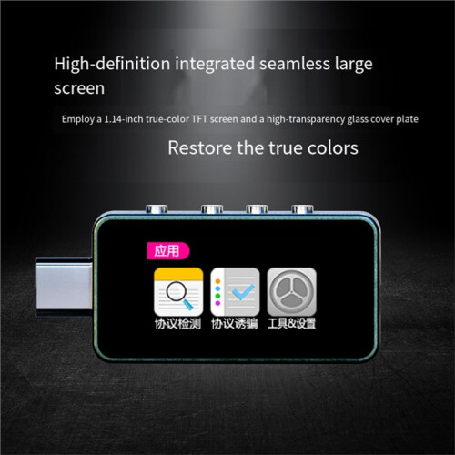 RK-C1 Power Meter Color Screen Fast Charging Tester Voltage Ammeter 8A Gravity-Rotation Tester 2