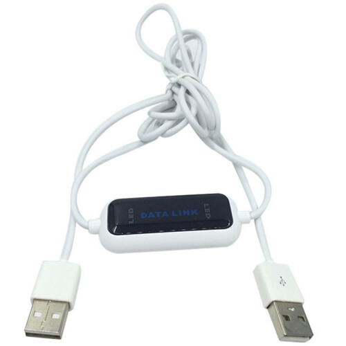 USB PC to PC Online Share Sync Link Net Direct Data File Transfer Bridge LED Cable Easy Copy Between 2 Computer 1