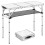 Outsunny Outsunny 3ft Folding Camping Table, Picnic Table with Storage Layer, White 2