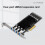 Carte Multiplicatrice USB PCI-E X4 Vers 4  USB 3.1, Compatible USB 3.2 Gen2 40 Gbit/S pour PC 3