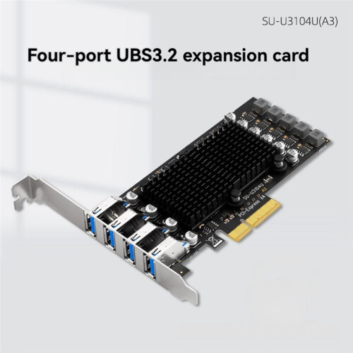 Carte Multiplicatrice USB PCI-E X4 Vers 4  USB 3.1, Compatible USB 3.2 Gen2 40 Gbit/S pour PC 2