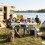 Outsunny Outsunny 3ft Folding Camping Table, Picnic Table with Storage Layer, White 8