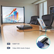 -Kompatibler zu VGA-Adapter HD 1080p Audiokonverter Audioübertragung mit 3,5-Mm-Klinkenstecker Audiokonverter Schwarz
