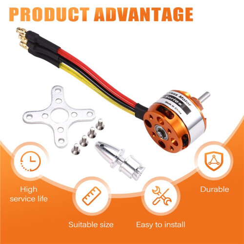 D2822 Brushless Motor Brushless Outer Rotor Motor Suitable for Remote Control Multi-Rotor Fixed-Wing Aircraft 2600KV