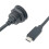 USB Type C 3.1 Female to Male Charging Socket Type-C Data Port with Threaded Fixed Panel Type USB-C Power Jack Connector 3